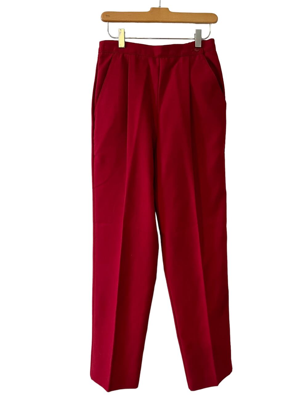 Vintage Country Suburbans super high waisted trousers Cherry Red